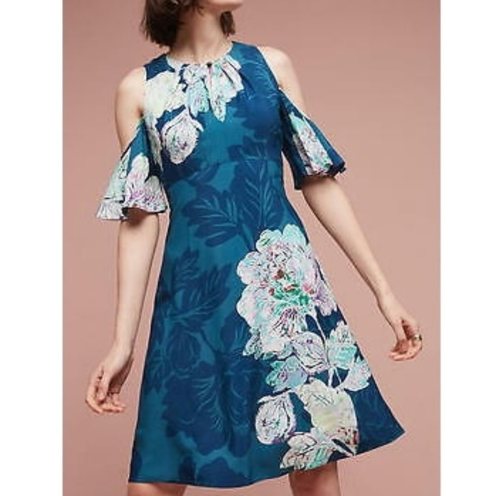 ANTHROPOLOGIE MAEVE Elia Open Shoulder Dress